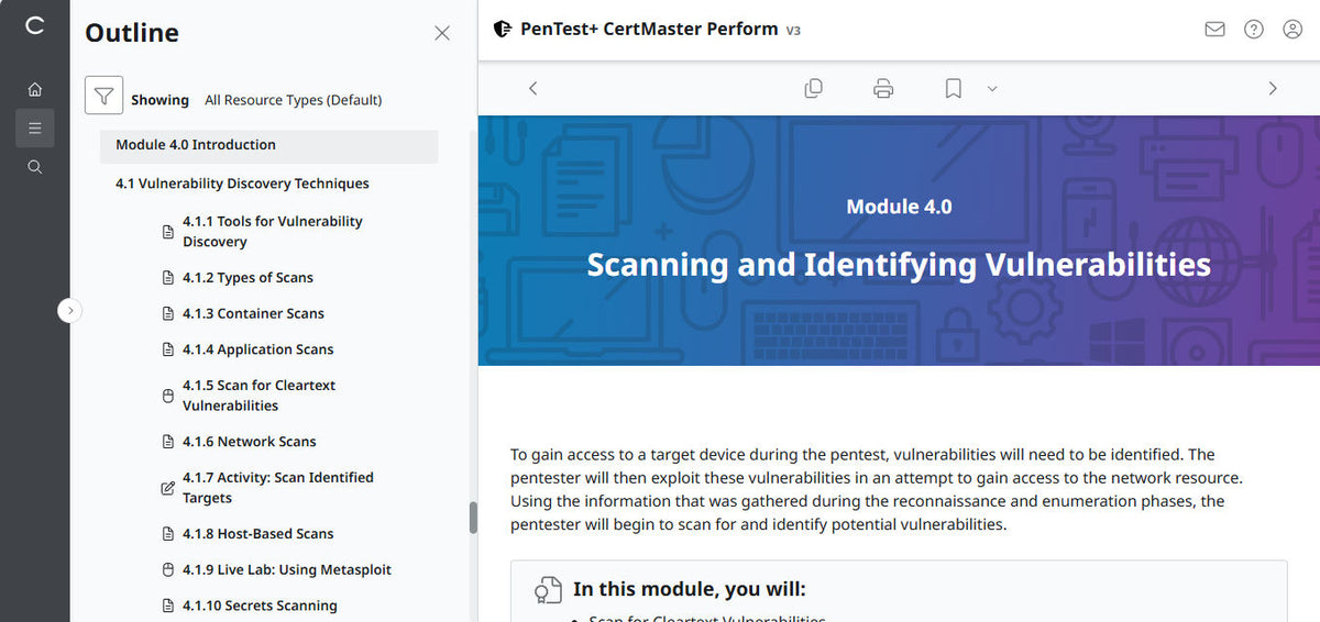 CompTIA PenTest+ CertMaster Perform  PT0-003 (V3) (12 Month Access )
