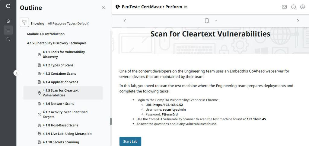 CompTIA PenTest+ CertMaster Perform  PT0-003 (V3) (12 Month Access )