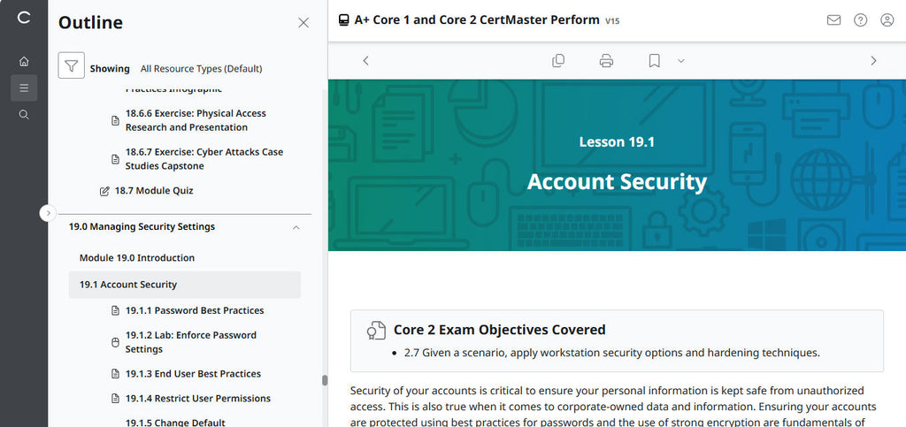 CompTIA A+ Core 1 & 2 CertMaster Perform  (V15)