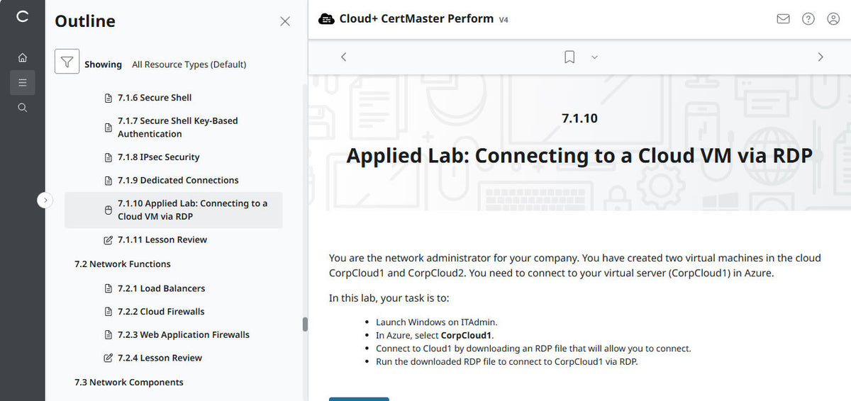 CompTIA Cloud+ CertMaster Perform (CV0-004)