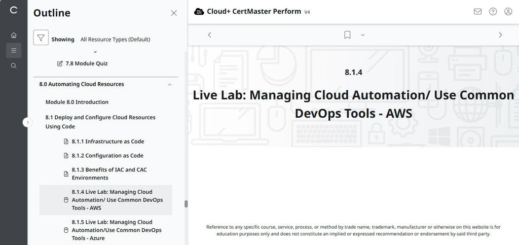CompTIA Cloud+ CertMaster Perform (CV0-004)