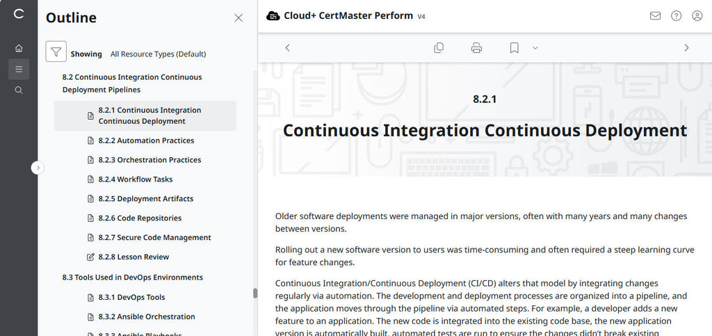 CompTIA Cloud+ CertMaster Perform (CV0-004)