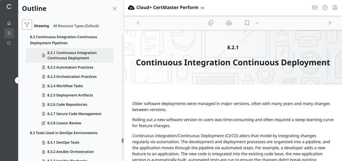 CompTIA Cloud+ CertMaster Perform (CV0-004)