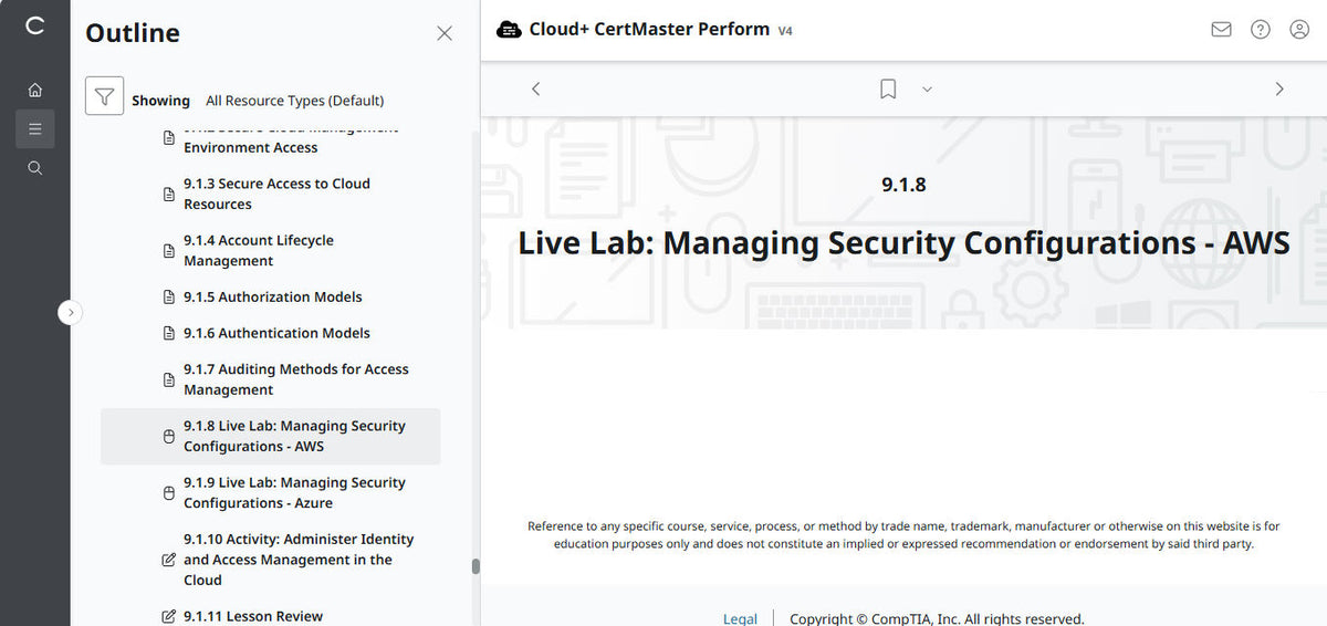CompTIA Cloud+ CertMaster Perform (CV0-004)