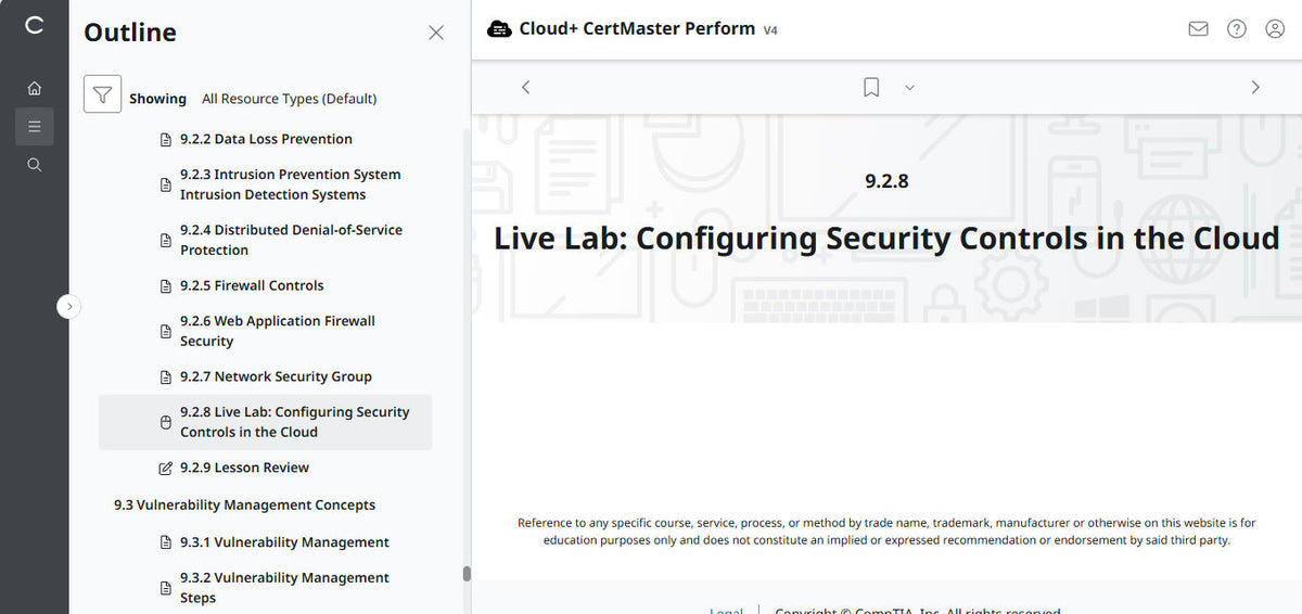 CompTIA Cloud+ CertMaster Perform (CV0-004)