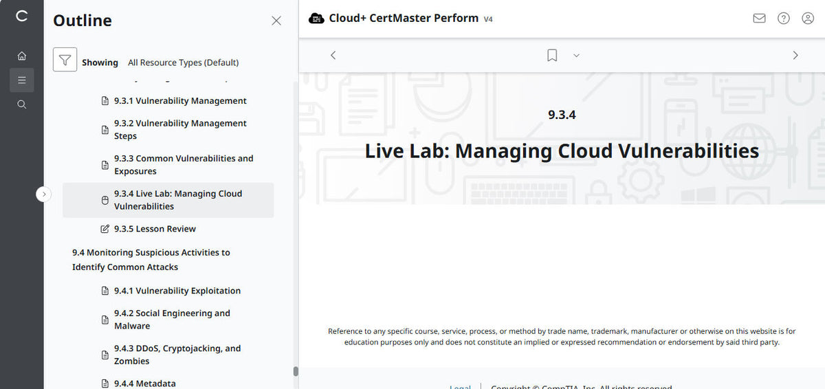 CompTIA Cloud+ CertMaster Perform (CV0-004)