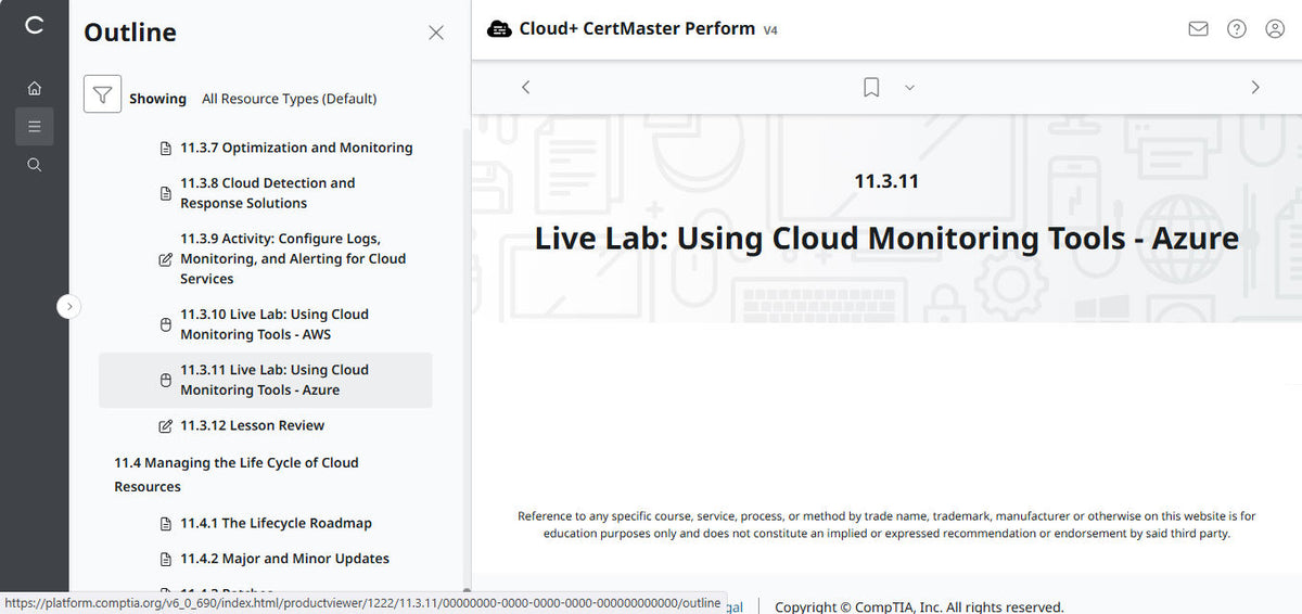CompTIA Cloud+ CertMaster Perform (CV0-004)