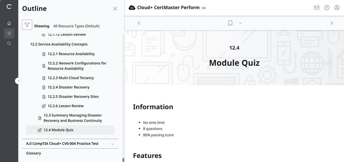 CompTIA Cloud+ CertMaster Perform (CV0-004)